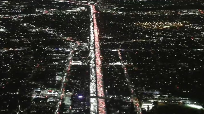 Traffic on the 405 Freeway Tuesday Nov. 21, 2023.