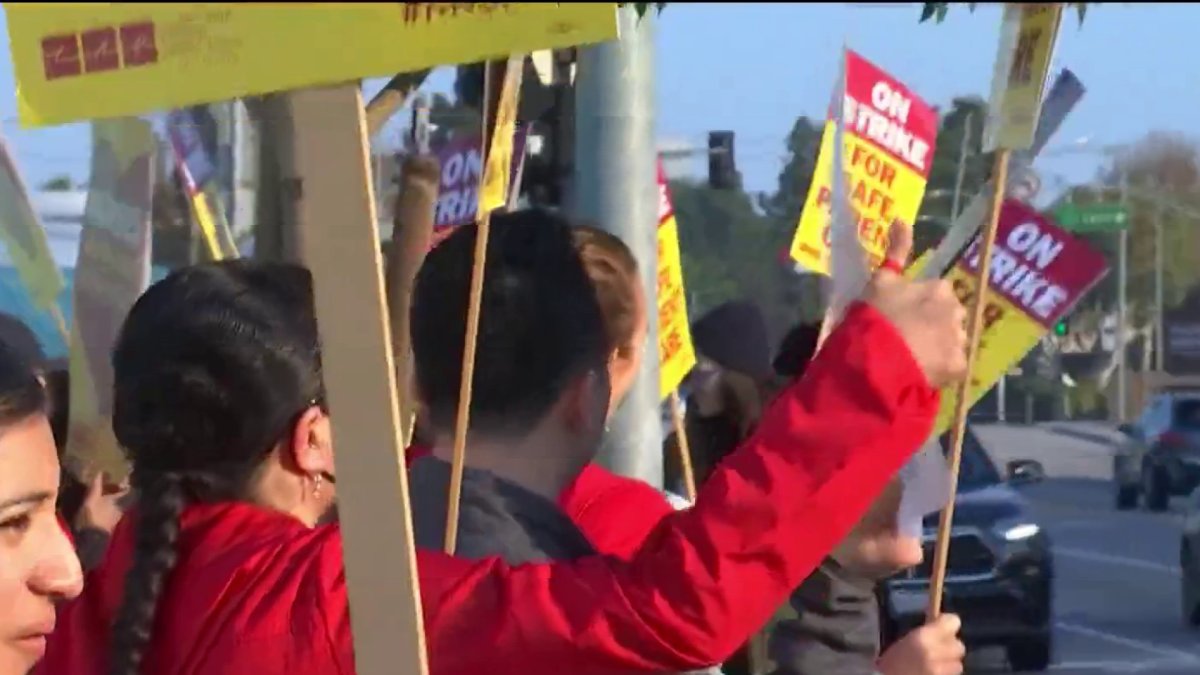 Nurses on strike at CedarsSinai Marina del Rey NBC Los Angeles