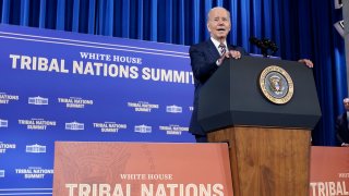 FILE – President Joe Biden speaks at the White House Tribal Nations Summit at the Department of the Interior in Washington, Nov. 30, 2022.