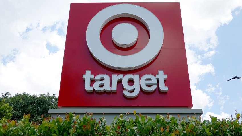 A sign outside of a Target department store on May 17, 2023 in North Miami Beach, Florida.