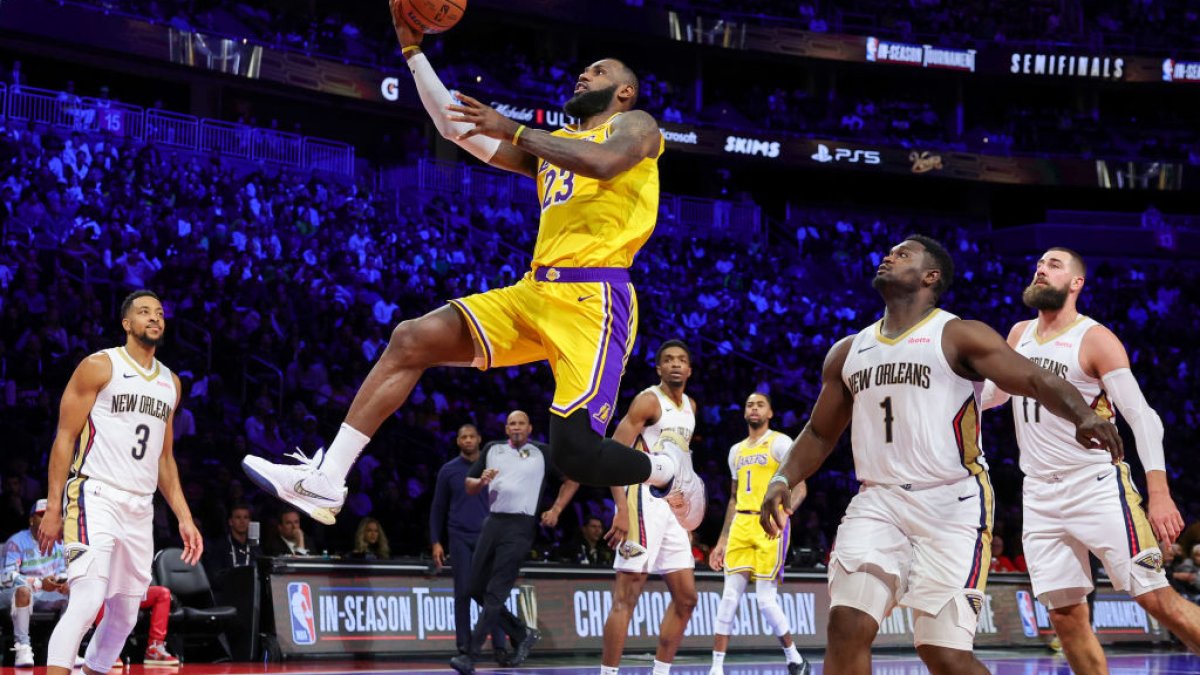 LeBron James, Lakers hit the jackpot with 133-89 win over Pelicans, advance  to in-season tournament final – NBC Los Angeles