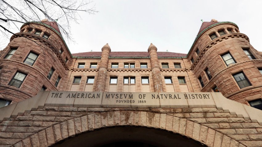 FILE - The south entrance to the American Museum of Natural History is shown, in New York, Wednesday, Jan. 11, 2017. New York’s American Museum of Natural History is closing two halls featuring Native American objects starting Saturday, Jan. 27, 2024, acknowledging that the exhibits are “severely outdated” and contain culturally sensitive items. (AP Photo/Richard Drew, File)