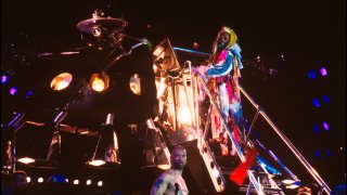 George Clinton entering the Mothership at Central Park, New York, United States on 4 July 1996.