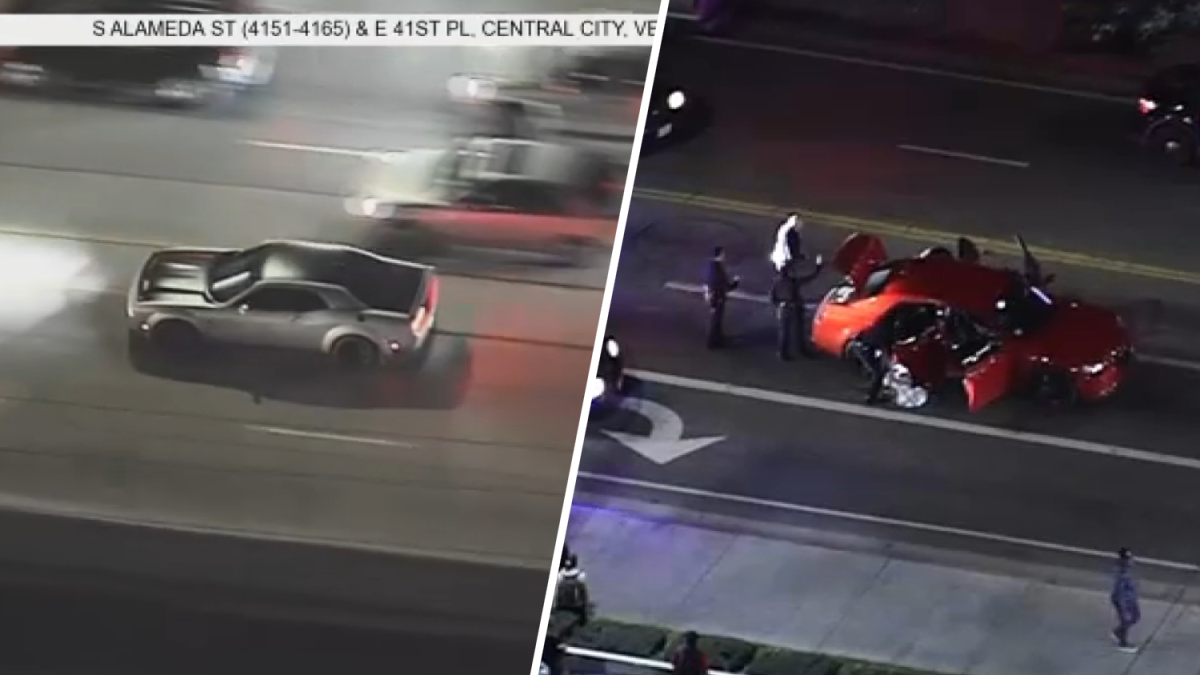 Reckless driver hops into another vehicle in LA chase – NBC Los Angeles