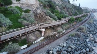 San Clemente's Mariposa Bridge was damaged in a January 2023 landslide.