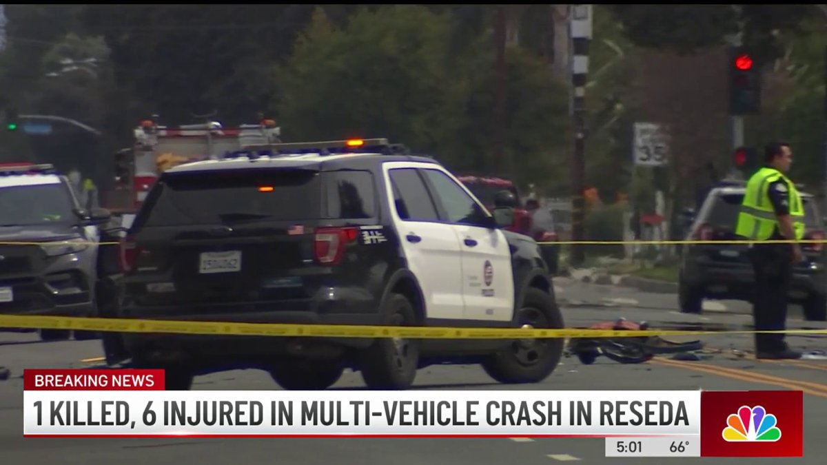 1 killed, 6 injured in Reseda car crash – NBC Los Angeles