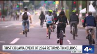 Cyclists, roller skaters enjoy 2024's first CicLAvia event