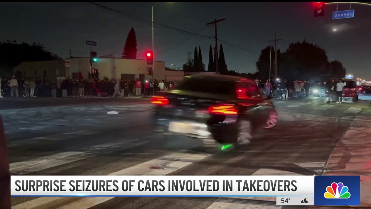 Cars involved in street takeovers seized by police – NBC Los Angeles