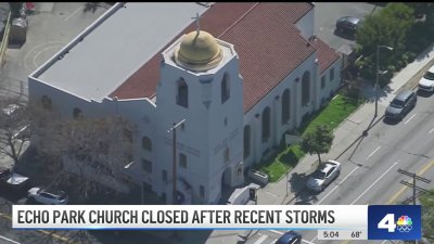 Century-old church in Echo Park closed due to storm damage