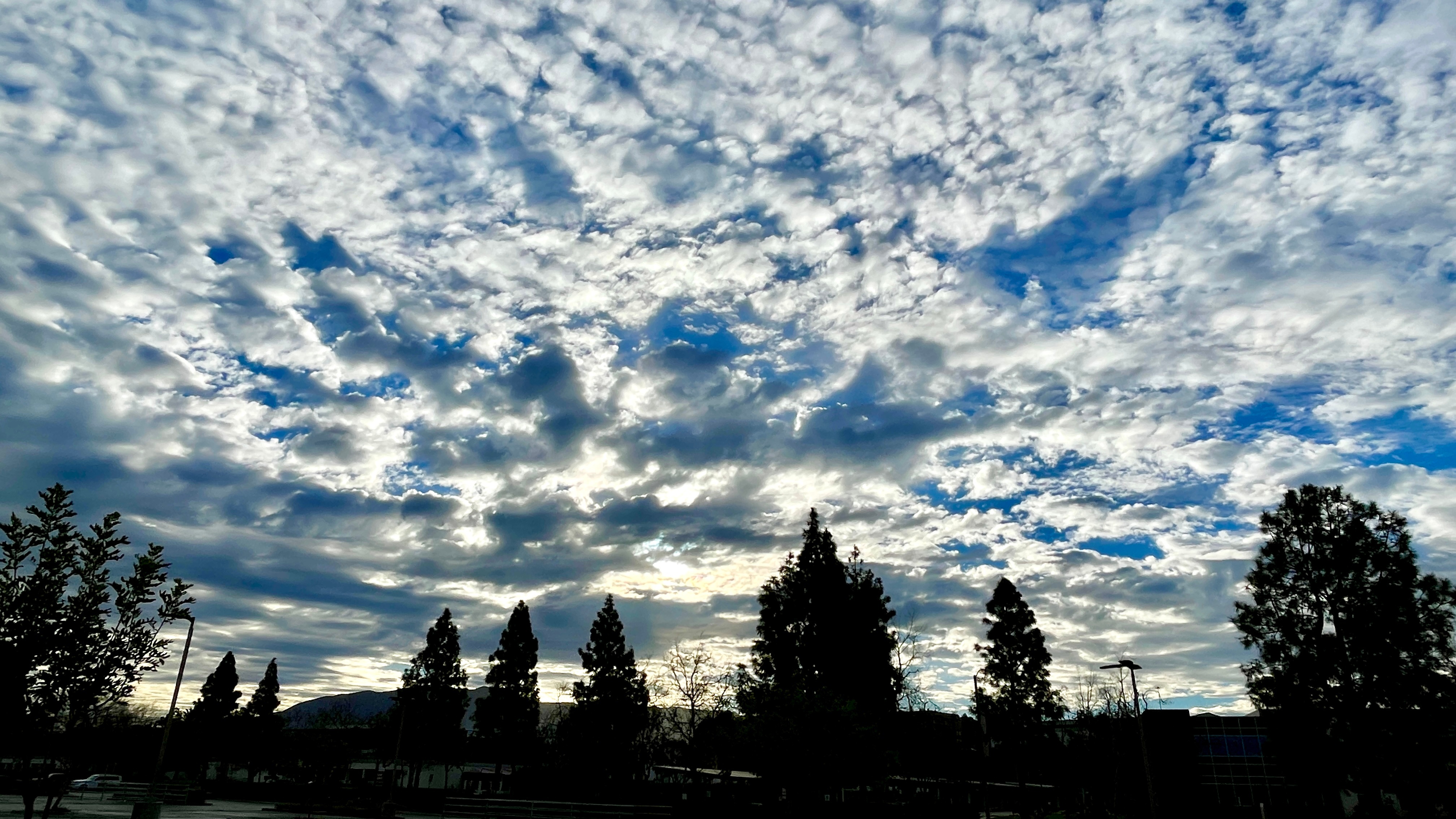 Clouds before the storm in Yorba Linda.