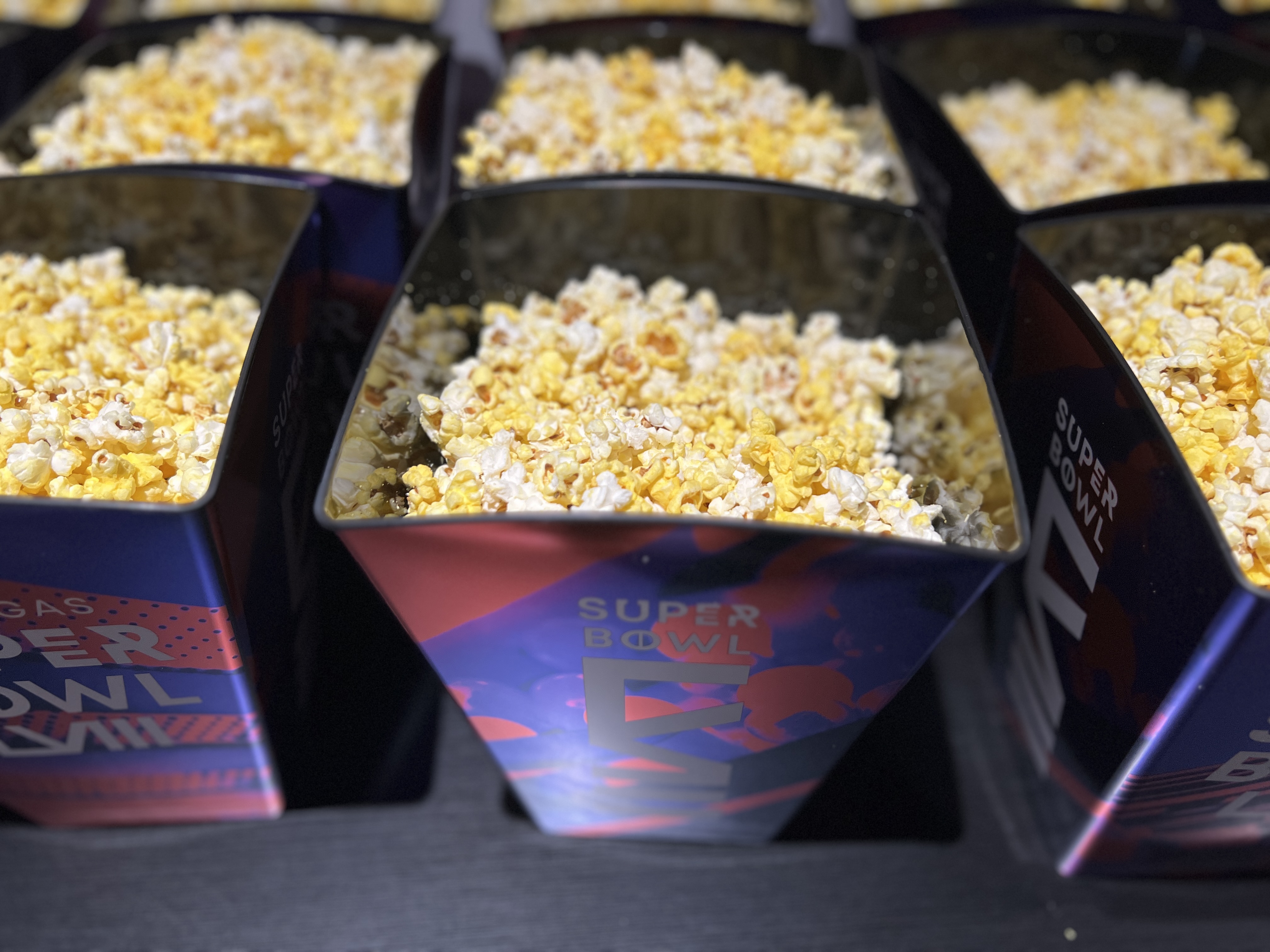 Super Bowl 58 custom popcorn containers