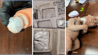 Five people accused of being part of a drug trafficking ring in the San Gabriel Valley were arrested after pounds of meth were discovered in hallowed-out books and dolls.