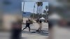 Nude woman swings spiked club in Venice Beach duel, puzzling onlookers