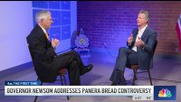 Gov. Gavin Newsom addresses Panera Bread controversy
