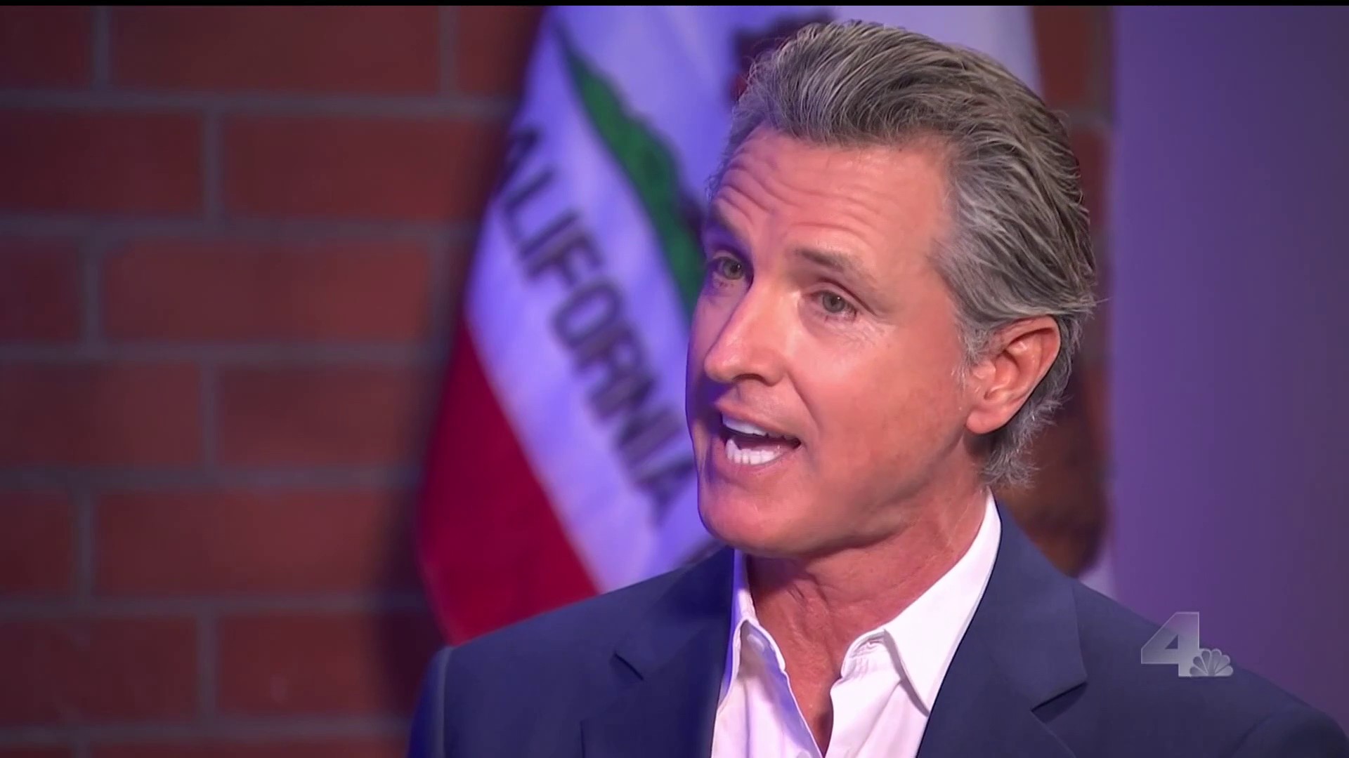 California Governor Gavin Newsom speaking at a public event