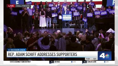 ‘Ceasefire' protesters interrupt Rep. Adam Schiff's Super Tuesday victory speech