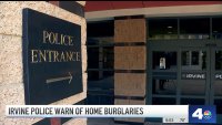 Irvine police warn of home burglaries