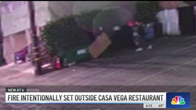 Two men start dumpster fire outside Casa Vega restaurant in Sherman Oaks
