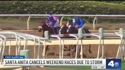 Santa Anita cancels horseraces due to incoming storm