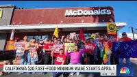California's $20 fast-food minimum wage could potentially raise prices and cut hours