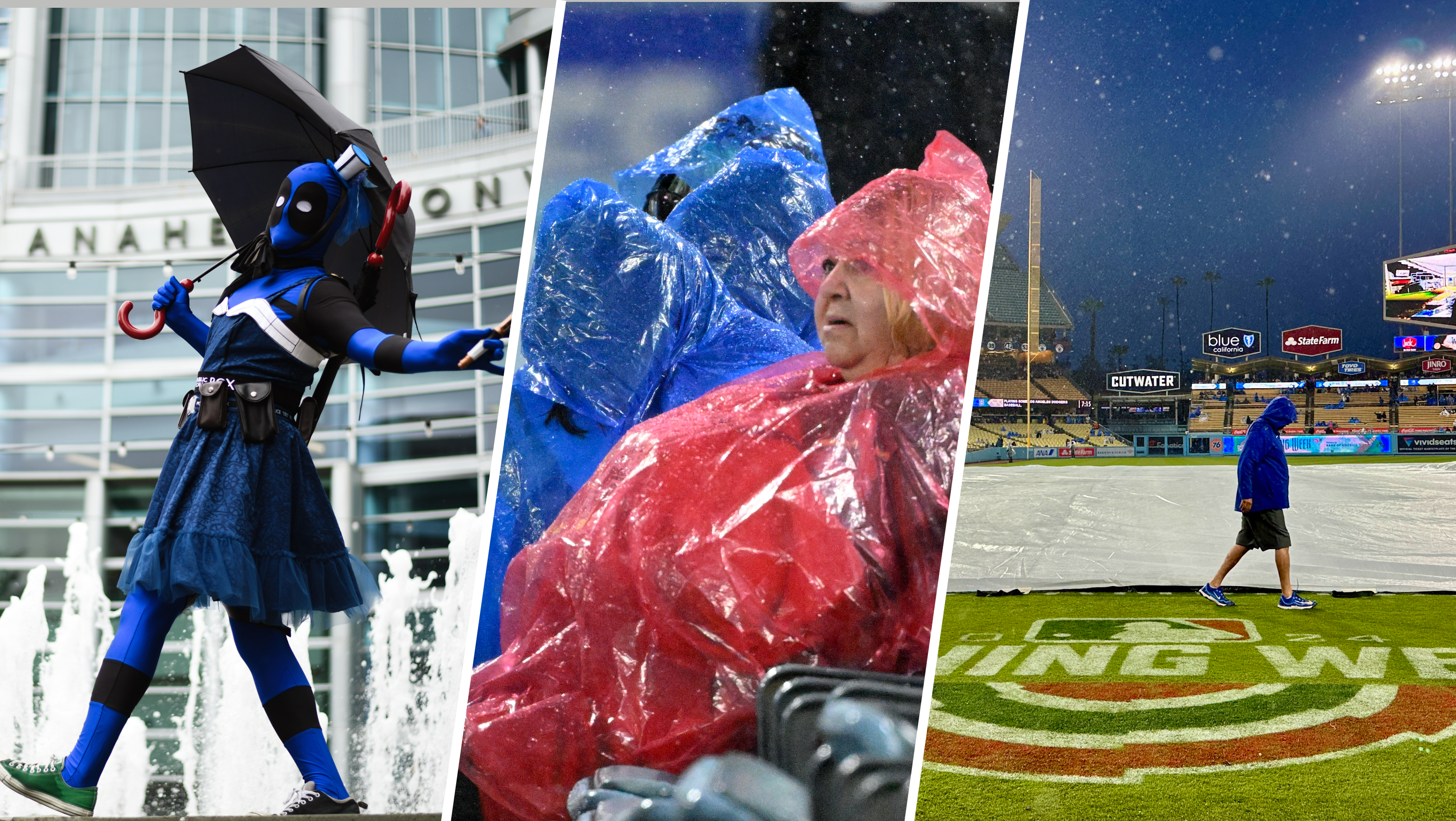 See spring storm photos from Dodger Stadium and around Southern California
