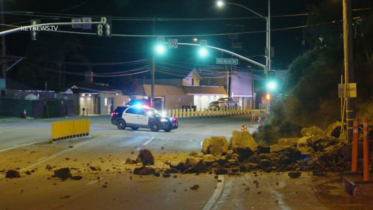 Rock slide closes part of PCH in Malibu – NBC Los Angeles