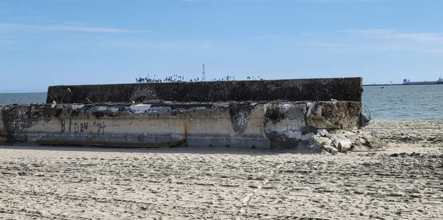 Bussized concrete block washes ashore in Long Beach NBC Los Angeles