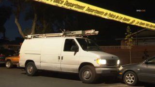 A man in a work van was shot and killed Monday march 25, 2024 in Reseda.