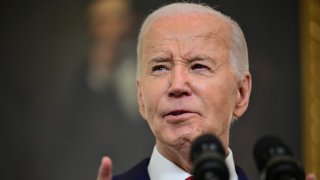 US President Joe Biden speaks after signing the foreign aid bill at the White House in Washington, DC, on April 24, 2024. 