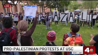Pro-Palestine protesters pressure USC to cut financial ties with Israel