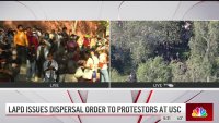 LAPD issues dispersal order to protestors at USC