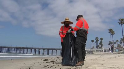 Beach closure from Surfrider Way to Tyson Street in effect due to Oceanside Pier fire