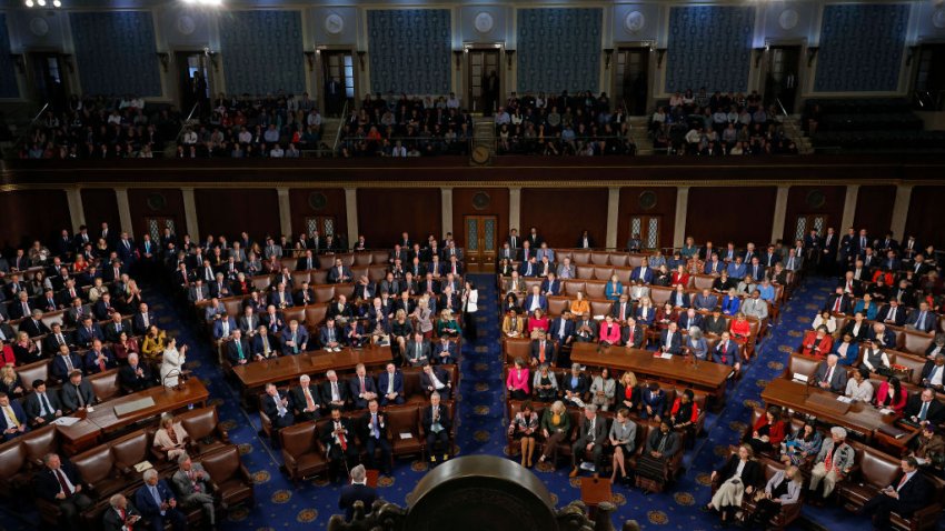 WASHINGTON, DC – OCTOBER 20: Members of the House of Representatives vote for the third time on whether to elevate House Judiciary Committee Chairman Jim Jordan (R-OH) to Speaker of the House in the U.S. Capitol on October 20, 2023 in Washington, DC. After falling short in two consecutive votes for Speaker, Jordan vowed he would continue to try and lead the House, which has been without an elected leader since Rep. Kevin McCarthy (R-CA) was ousted from the speakership on October 4. (Photo by Chip Somodevilla/Getty Images)