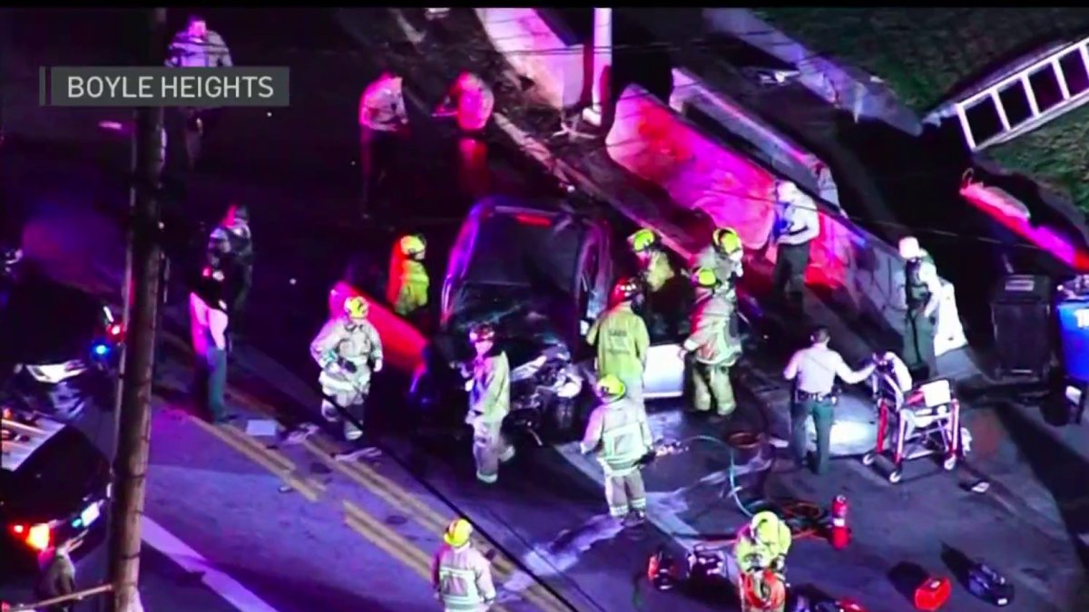 Pursuit involving 4 minors ends in violent crash in Boyle Heights – NBC ...