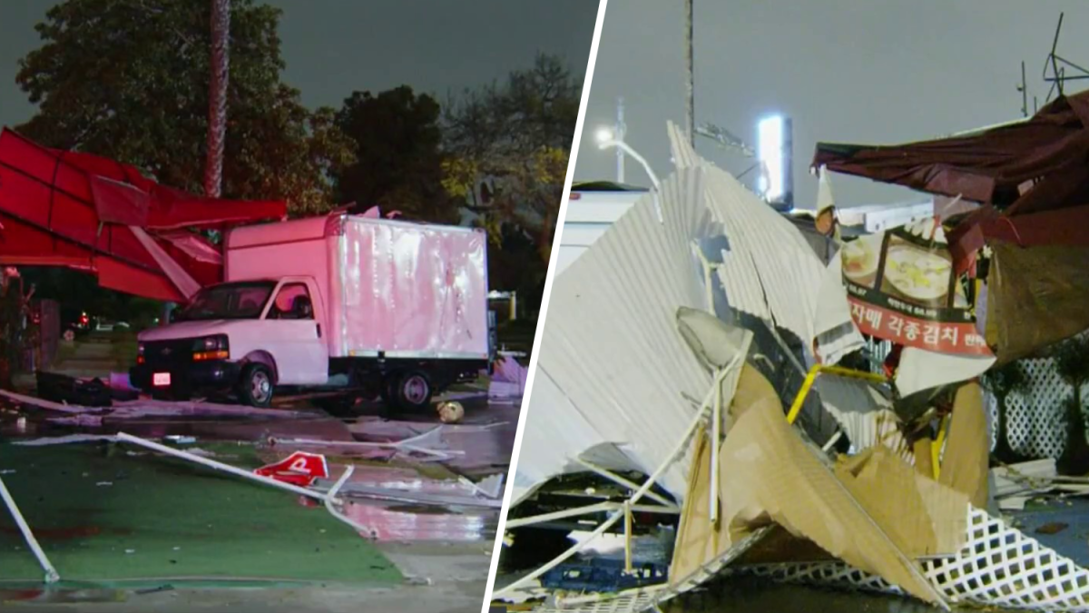 Stolen box truck crashes into hydrant and Arlington Heights restaurant – NBC Southern California