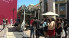 Taylor Swift fans line up for library installation at the Grove, still on Easter egg hunt