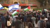Pro-Palestinian, pro-Israeli protesters support their respective causes at UCLA