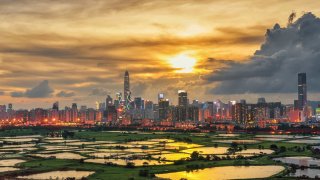 Shenzhen city skyline.