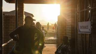 Residents line up to cast ballots in the national election on May 29, 2024 in Matatiele, South Africa.