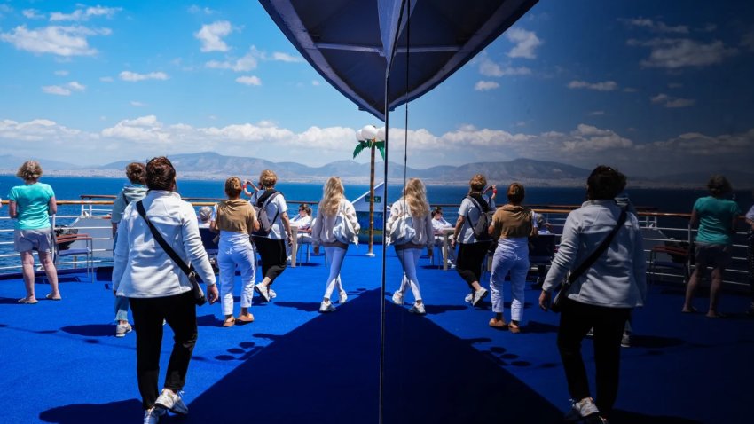 Cruisegoers in Greece in early May were among the record numbers of passengers booking trips this year.