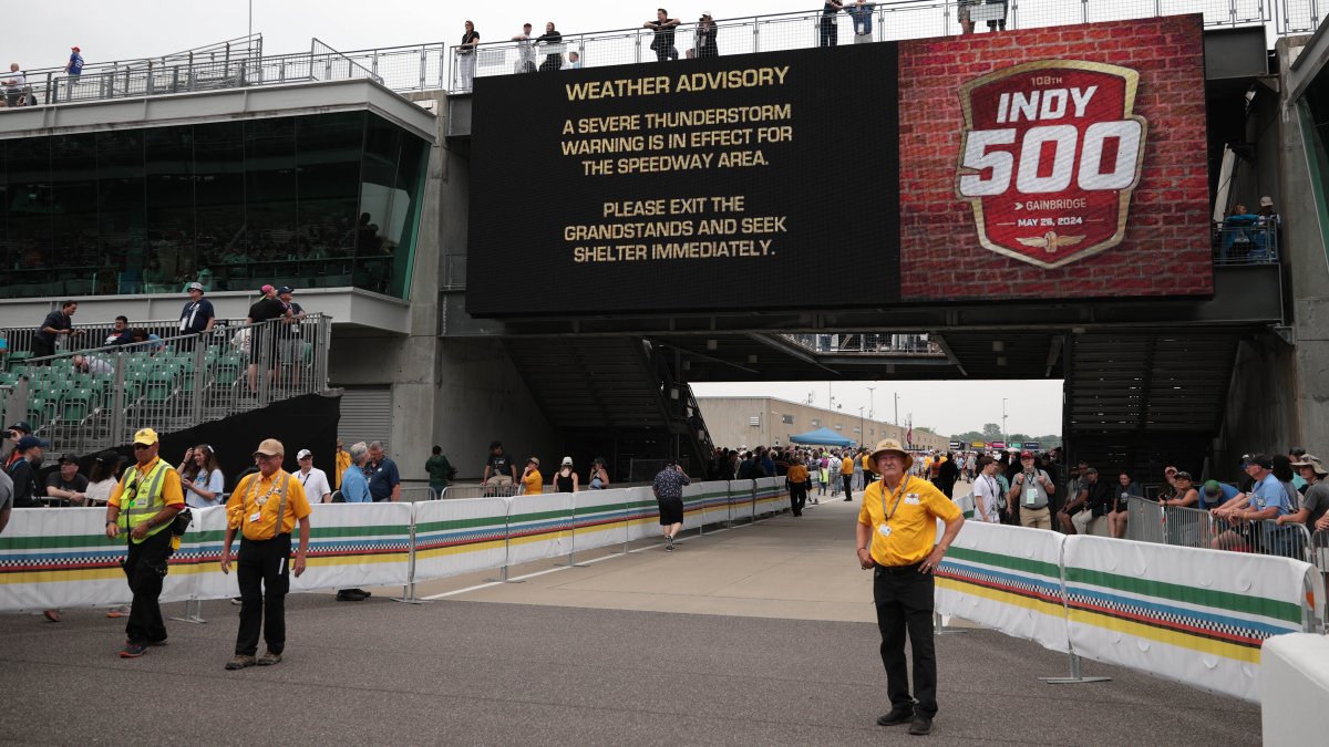Indy 500 delayed by strong thunderstorms NBC Los Angeles