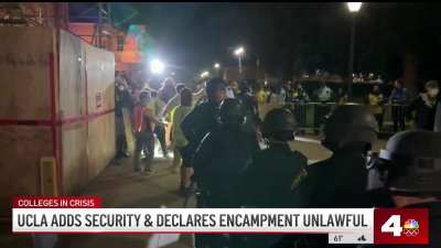 UCLA adds security and declares encampment unlawful