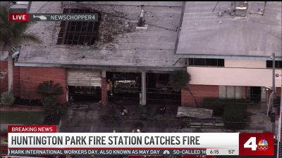Huntington Park fire station catches fire