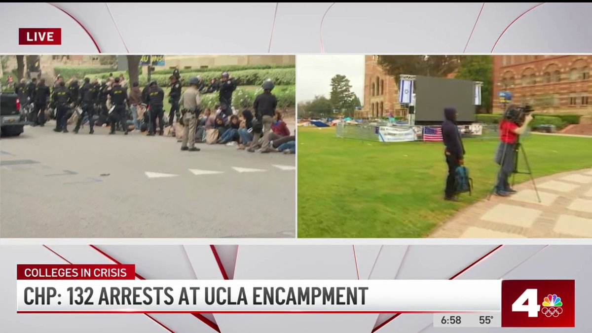 See aftermath of UCLA protest encampment in front of Royce Hall – NBC ...