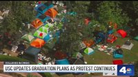 Encampment remains on USC