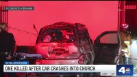 1 person killed after car crashes into South LA church