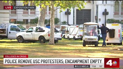 Police remove USC protesters, encampment empty