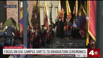 Focus on USC campus shifts to graduation ceremonies