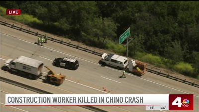 Construction worker killed in crash on 71 Freeway in Chino