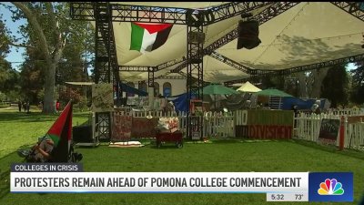 Encampment remains ahead of Pomona College commencement